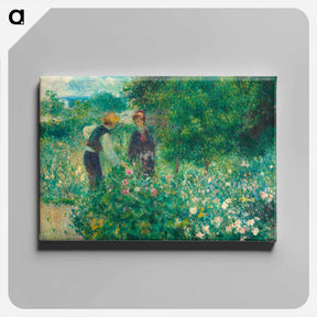 アートパネル-Picking Flowers - ピエール オーギュスト ルノワール Canvas.