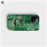 Picking Flowers - Pierre Auguste Renoir Phone Case.