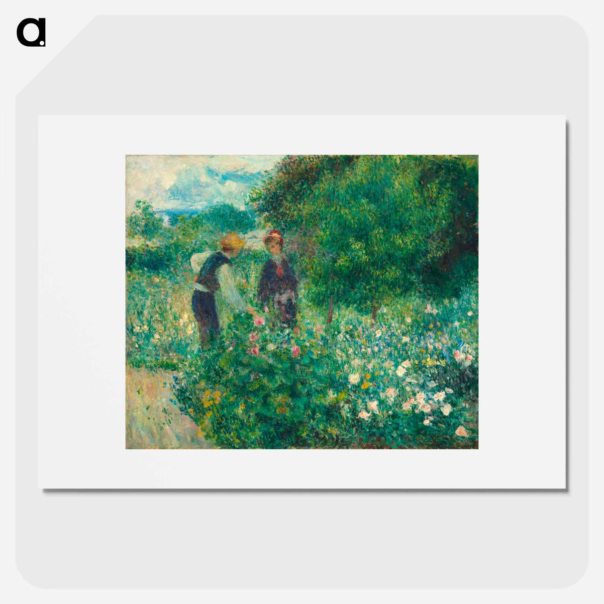 Picking Flowers - Pierre-Auguste Renoir Poster.