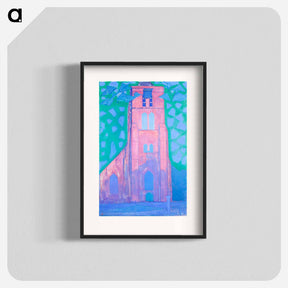 アートポスター-Church tower at Domburg - ピエト モンドリアン Poster.