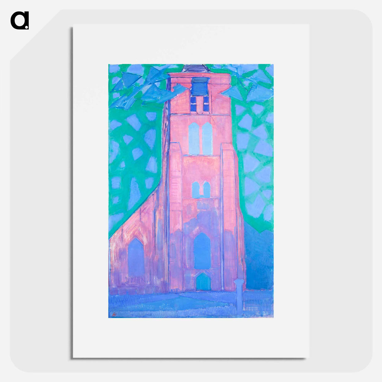 Church tower at Domburg - Piet Mondrian Poster.