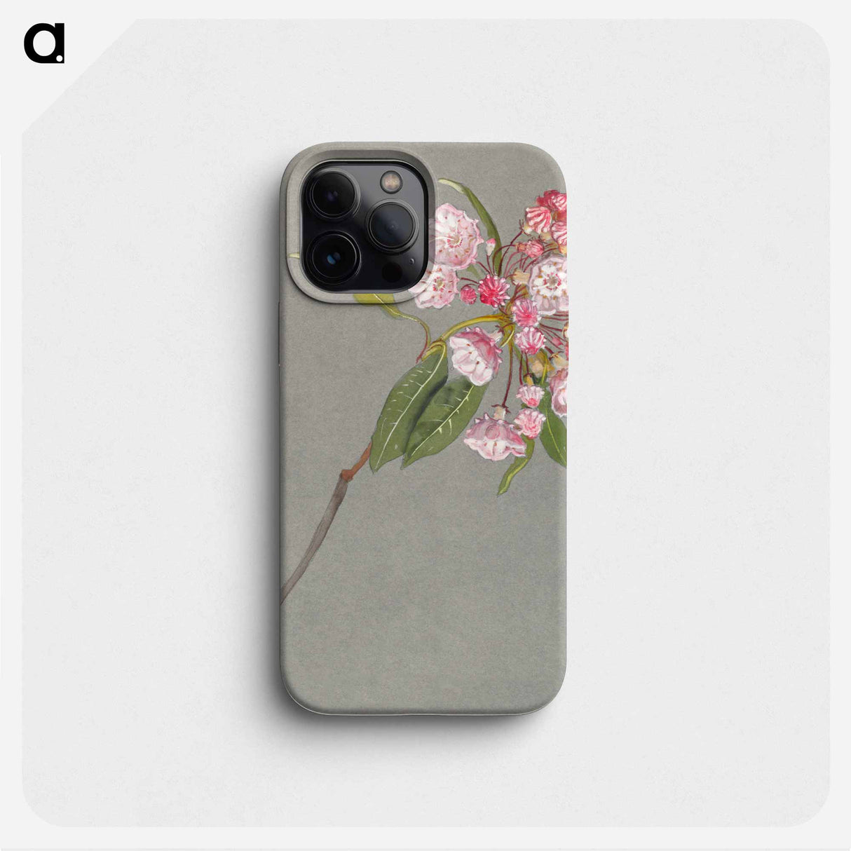 A Bough of Mountain Laurel with Leaves and Blossoms - Samuel Coleman Phone Case.