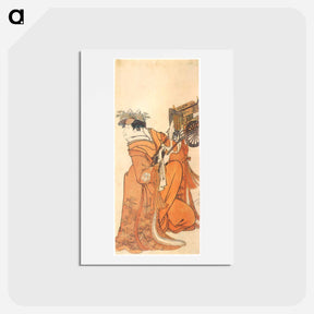 アートポストカード-Kabuki Actor Segawa Kikunojō III as Hanazono, Wife of Ōtomo No Kuronushi - 東洲斎 写楽 Postcard.