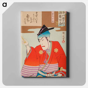 アートパネル-Seven Masks from the Best 18 Plays - 豊原 国周 Canvas.