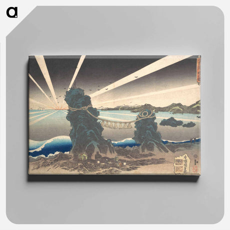 アートパネル-Futami-ga-ura Rocks at Ise, Land of Dawn
 - 歌川 国貞 Canvas.