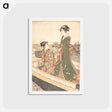 アートポストカード-Two Women in a Boat
 - 歌川 豊国 Postcard.