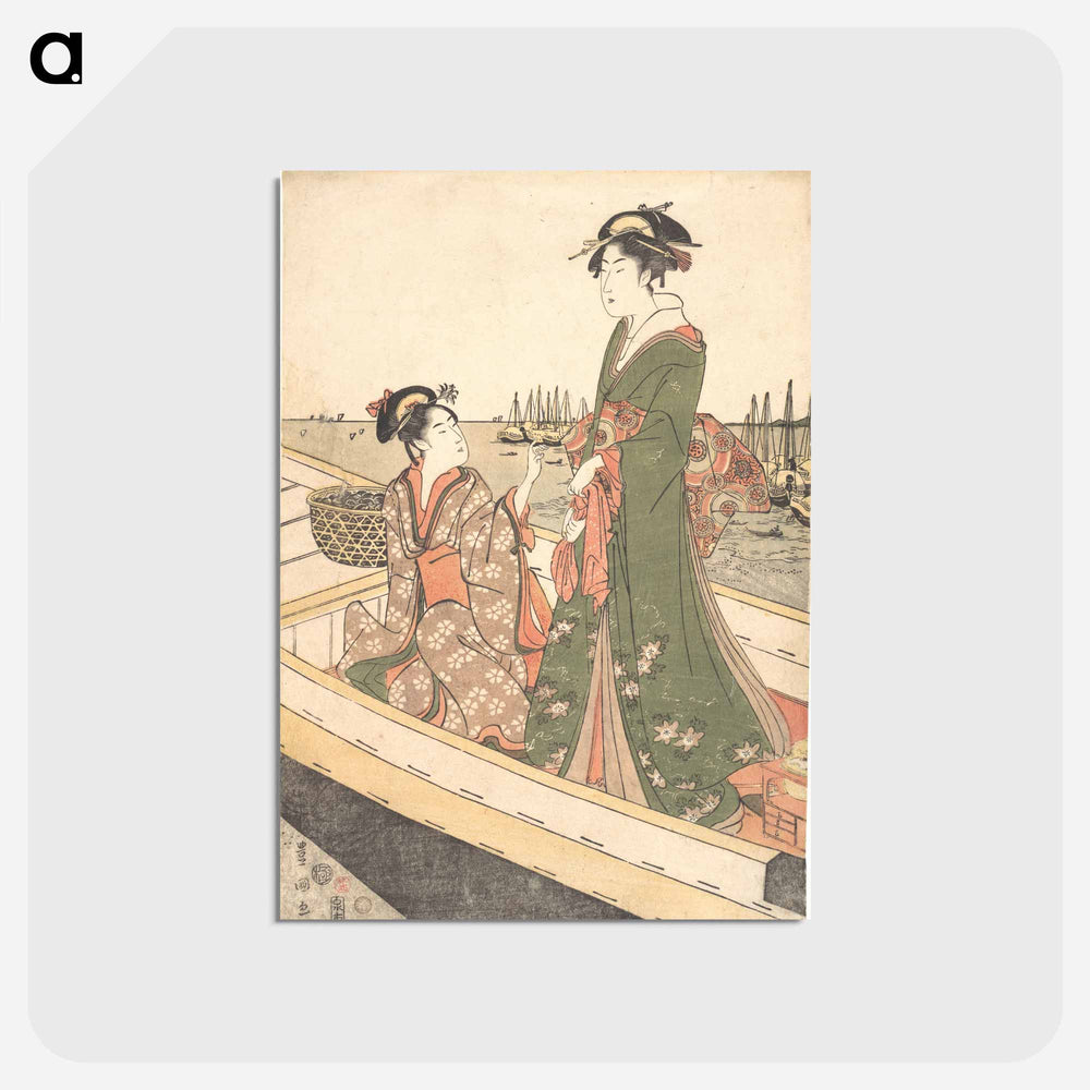 アートポストカード-Two Women in a Boat
 - 歌川 豊国 Postcard.