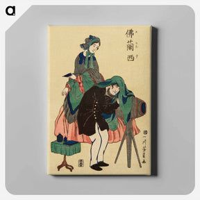 アートパネル-French Photographer in Old Yokohama - 歌川よしかず Canvas.