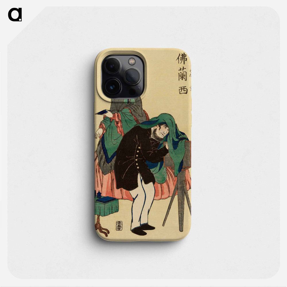 French Photographer in Old Yokohama - 歌川よしかず Phone Case.