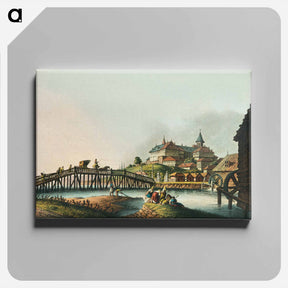 アートパネル-Palace at Bucharest from Views in the Ottoman Dominions, in Europe, in Asia, and some of the Mediterranean islands - オスマン帝国領内の景色 Canvas.