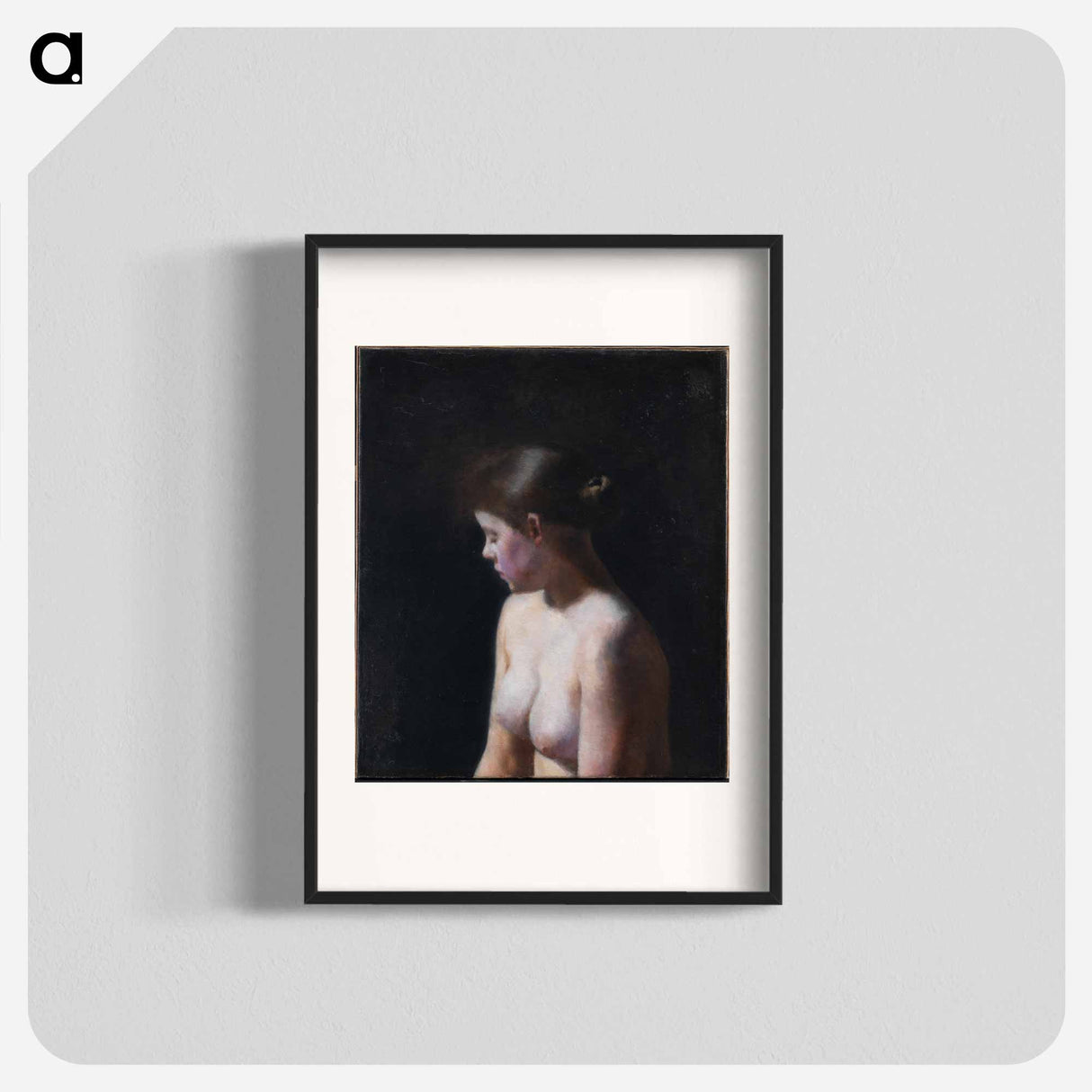 Nude Female Model - ヴィルヘルム ハンマースホイ Poster.