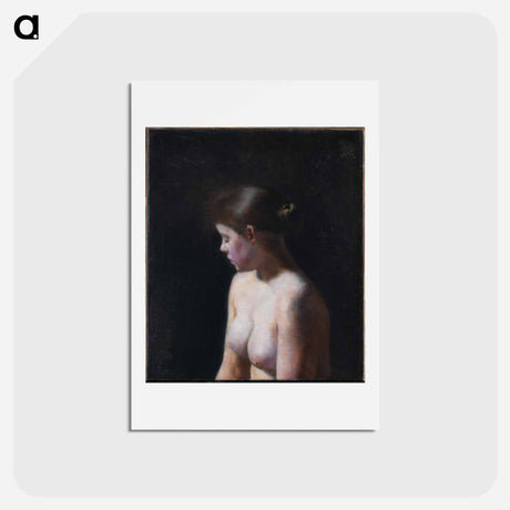 アートポストカード-Nude Female Model - ヴィルヘルム ハンマースホイ Postcard.