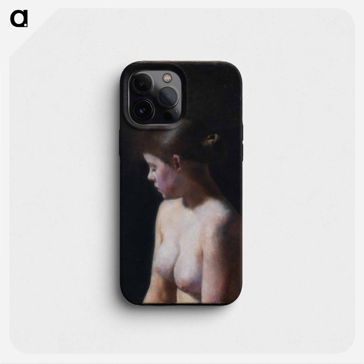 Nude Female Model - ヴィルヘルム ハンマースホイ Phone Case.