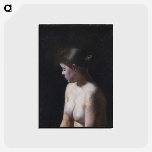 女性のヌードモデル - ヴィルヘルム ハンマースホイ Postcard.