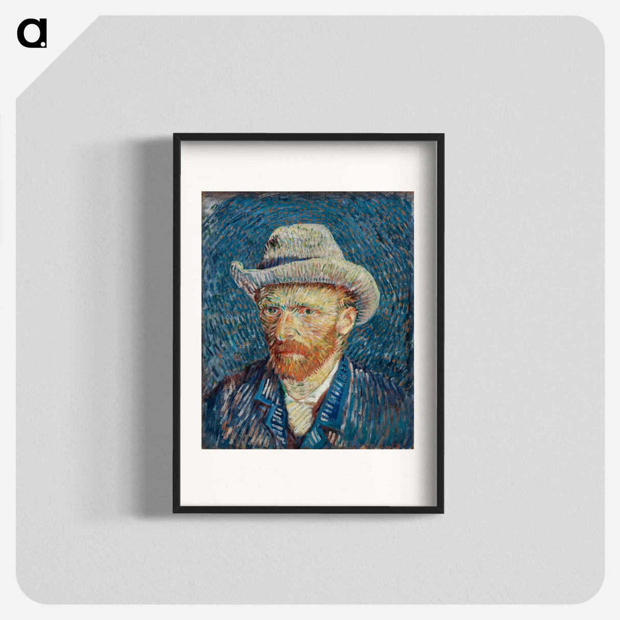 Self-Portrait with Grey Felt Hat - Vincent van Gogh Poster.