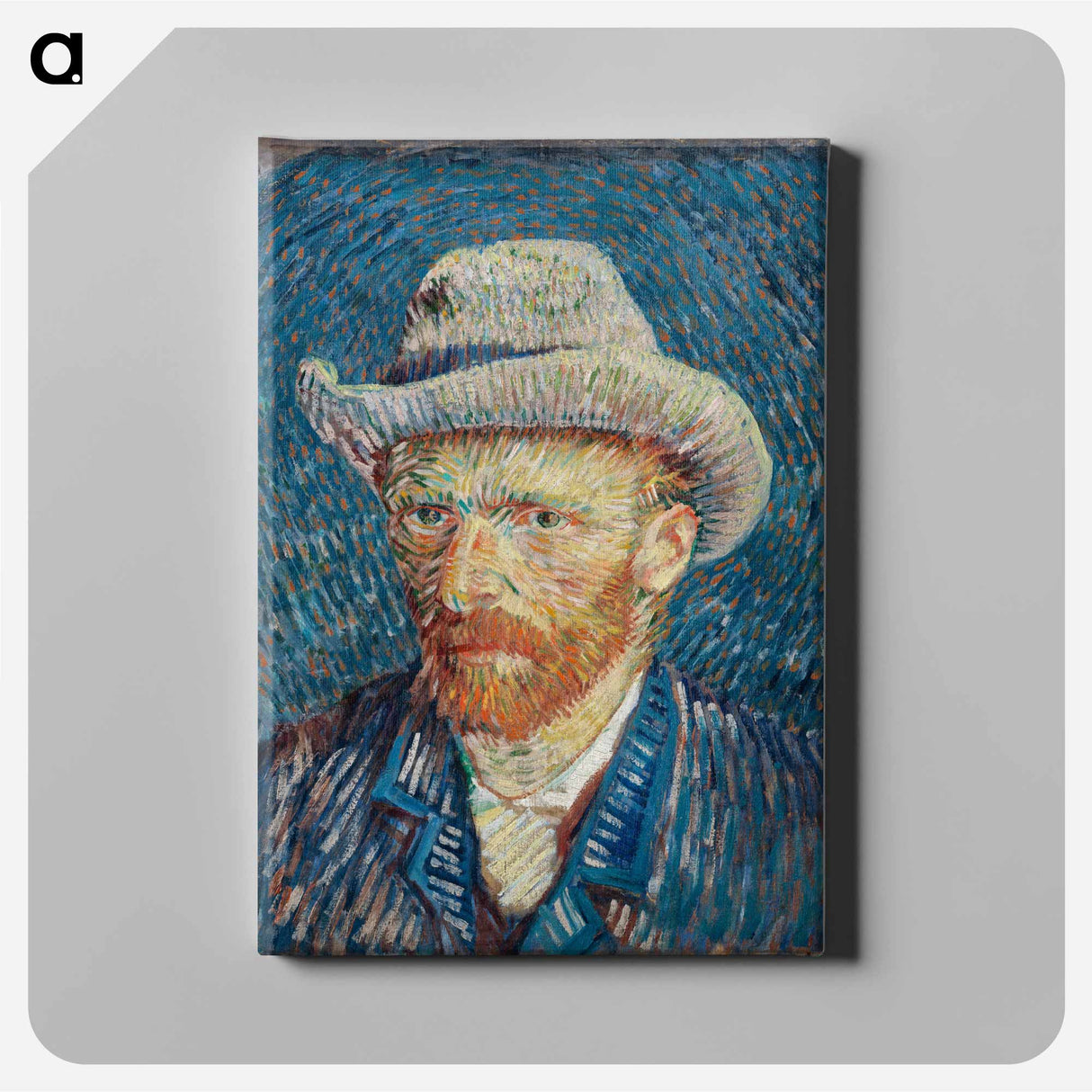 Self-Portrait with Grey Felt Hat - Vincent van Gogh Canvas.