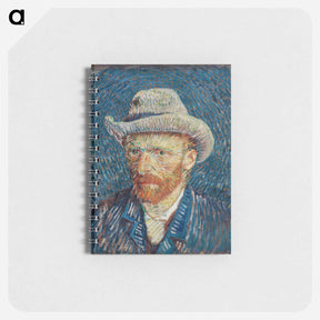 アートメモ帳-Self-Portrait with Grey Felt Hat - フィンセント ファン ゴッホ Memo.
