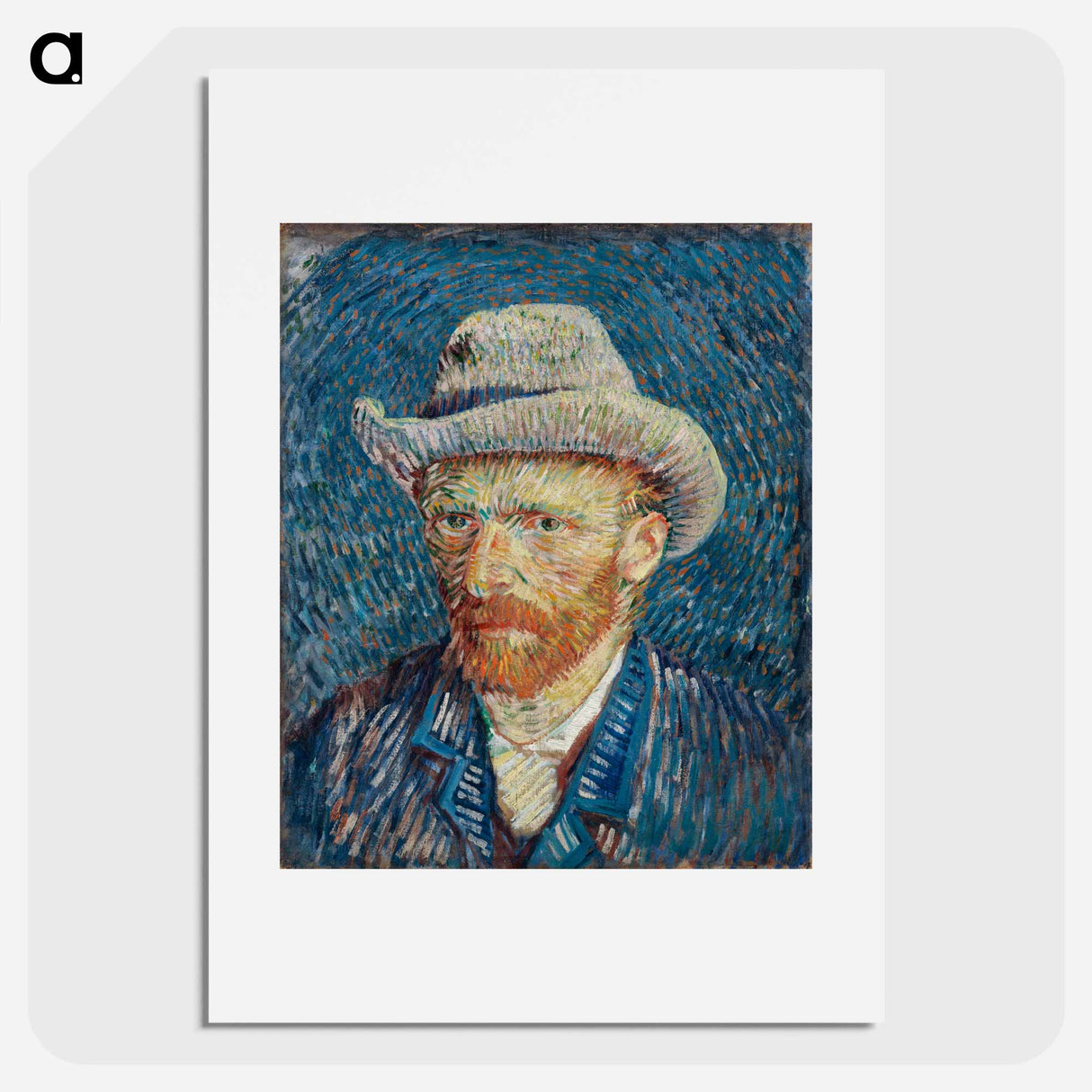 Self-Portrait with Grey Felt Hat - Vincent van Gogh Poster.