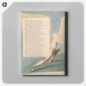 アートパネル-Young's Night Thoughts, Page 25, "Behold Him, When Past by; What Then Is Seen" - ウィリアム ブレイク Canvas.