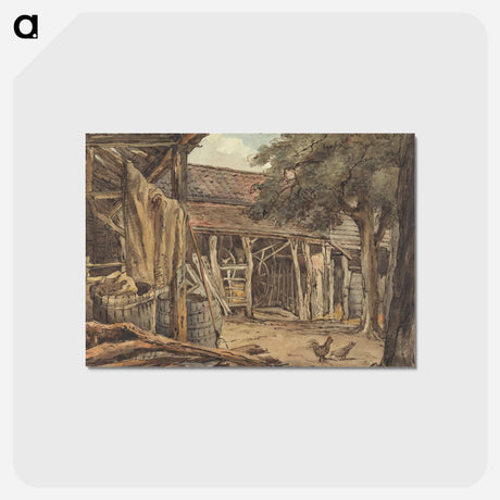 アートポストカード-A Farmyard - ウィリアム ヘンリー ハント Postcard.