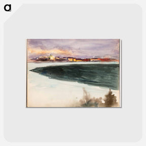 アートポストカード-Katajanokka talvella - アルバート エーデルフェルト Postcard.