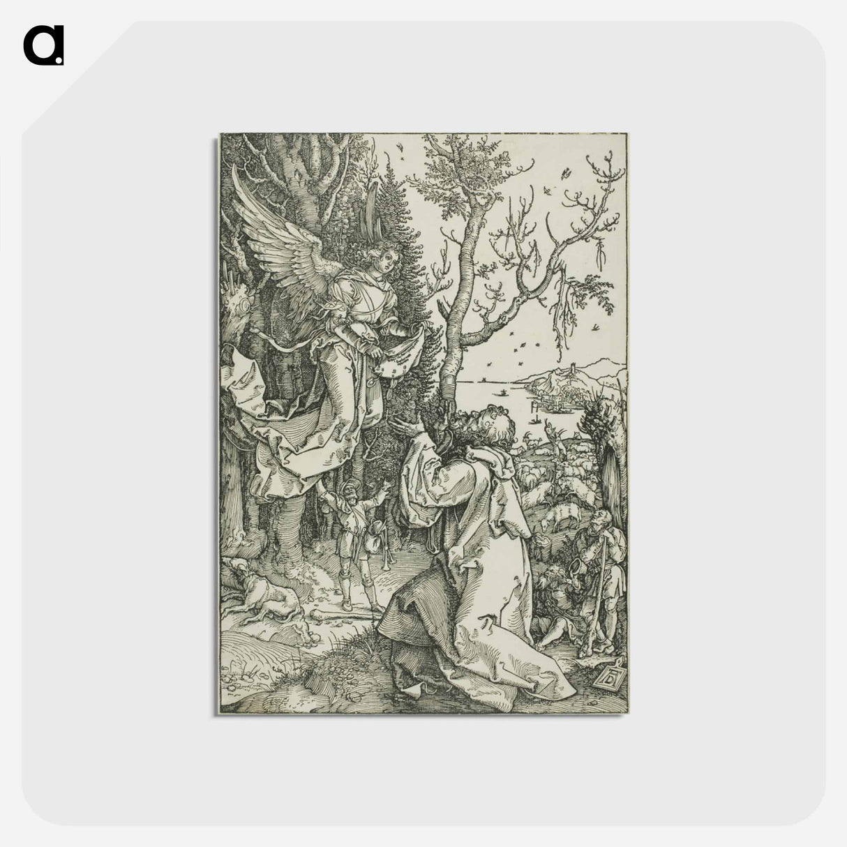 アートポストカード-Joachim and the Angel - アルブレヒト デューラー Postcard.