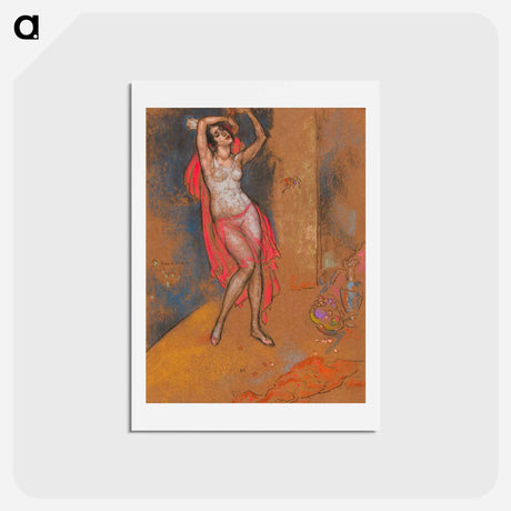 アートポストカード-Standing Nude woman. Anna Pavlova in Oriental Fantasy by William Penhallow Henderson. - 不思議の国のアリス Postcard.