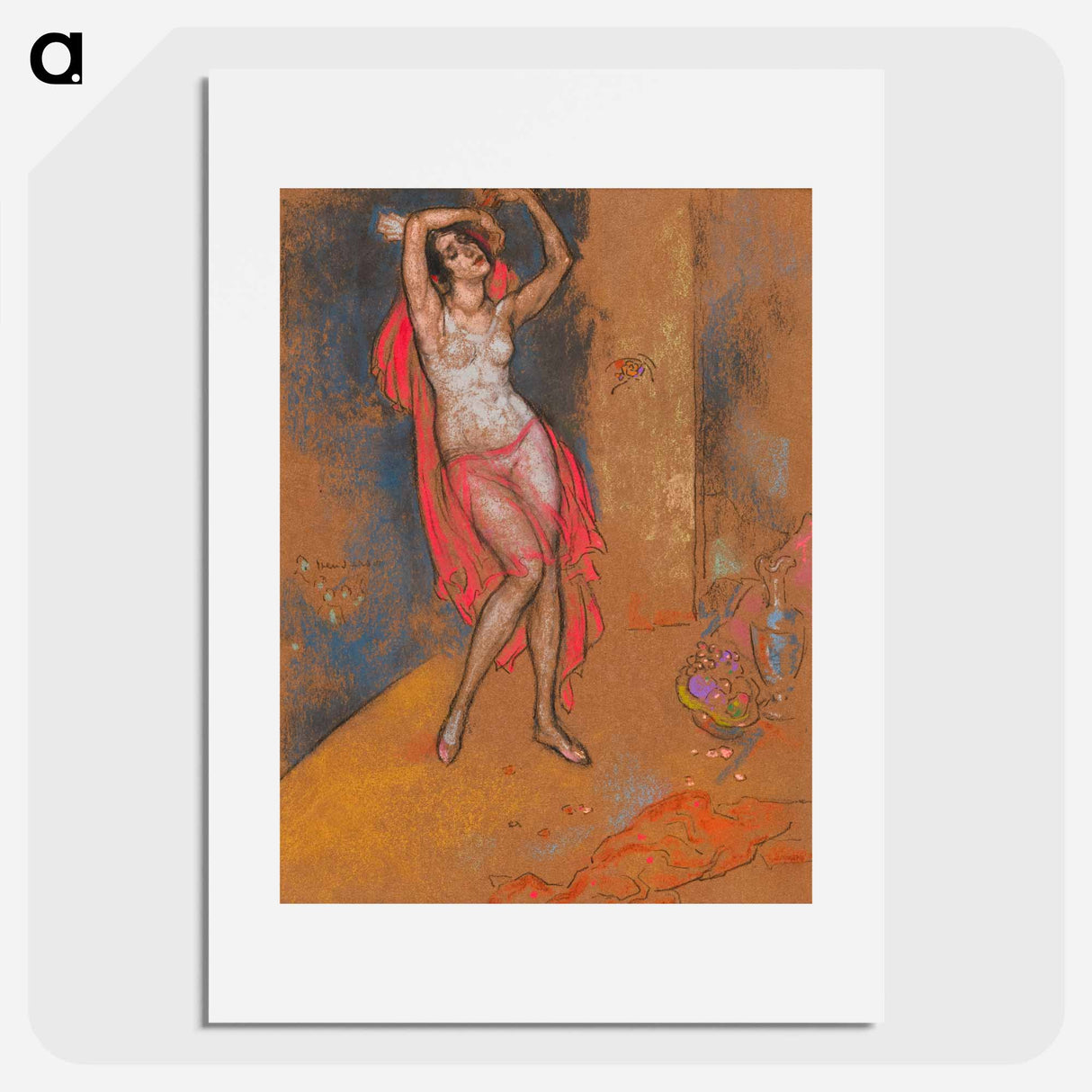 Standing Nude woman. Anna Pavlova in Oriental Fantasy by William Penhallow Henderson. - 不思議の国のアリス Poster.