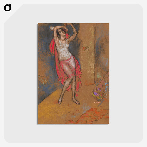 Standing Nude woman. Anna Pavlova in Oriental Fantasy by William Penhallow Henderson. - 不思議の国のアリス Postcard.
