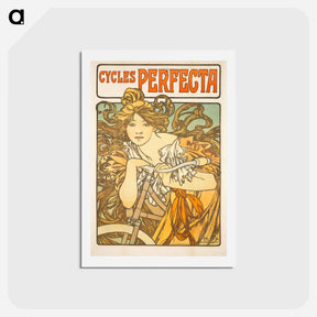 アートポストカード-Cycles Perfecta - アルフォンス ミュシャ Postcard.