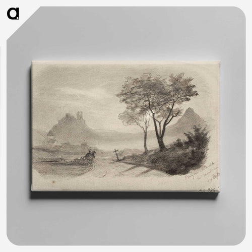 Altenahrin linna kuutamossa - アンダース エクマン Canvas.