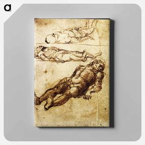 アートパネル-Three studies elongated figures - アンドレア マンテーニャ Canvas.