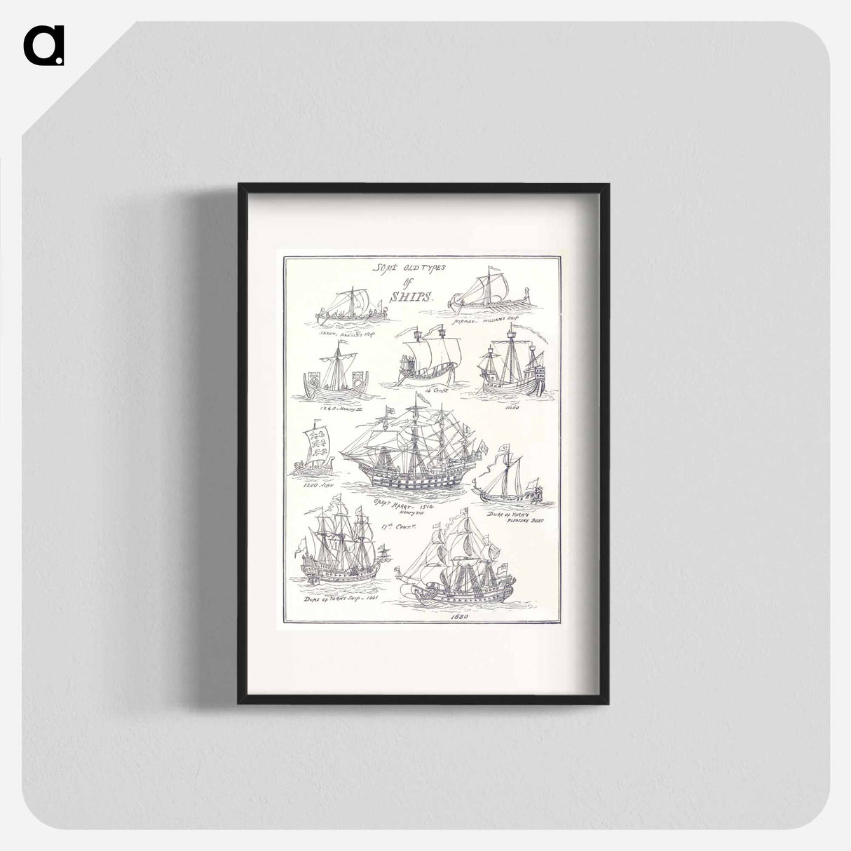 Sea Pictures - アンティーク地図 Poster.