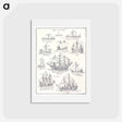 アートポストカード-Sea Pictures - アンティーク地図 Postcard.