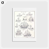 アートポストカード-Sea Pictures - アンティーク地図 Postcard.