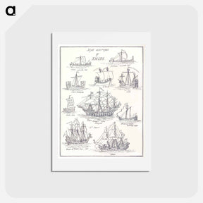 アートポストカード-Sea Pictures - アンティーク地図 Postcard.