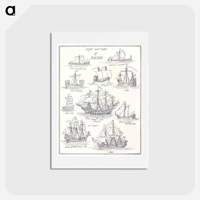 アートポストカード-Sea Pictures - アンティーク地図 Postcard.