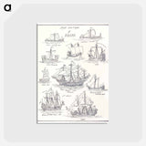 アートポストカード-Sea Pictures - アンティーク地図 Postcard.
