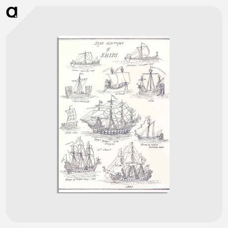 アートポストカード-Sea Pictures - アンティーク地図 Postcard.