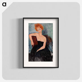 アートポスター-Redheaded Girl in Evening Dress
 - バーンズ・コレクション Poster.