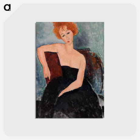 アートポストカード-Redheaded Girl in Evening Dress
 - バーンズ・コレクション Postcard.