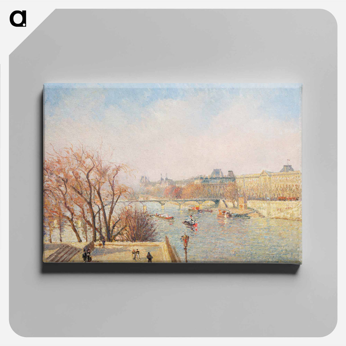 The Louvre, Morning, Sunlight - カミーユ ピサロ Canvas.