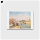 アートポストカード-The Louvre, Morning, Sunlight - カミーユ ピサロ Postcard.
