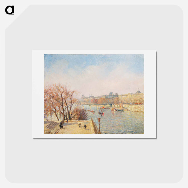 アートポストカード-The Louvre, Morning, Sunlight - カミーユ ピサロ Postcard.
