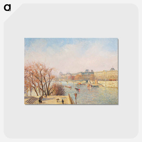 アートポストカード-The Louvre, Morning, Sunlight - カミーユ ピサロ Postcard.
