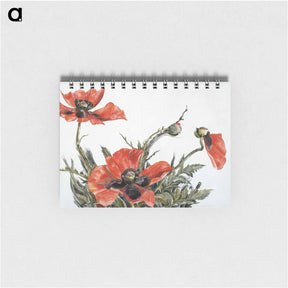 アートメモ帳-Red Poppies - チャールズ デムス Memo.