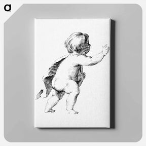 アートパネル-Cherub from Zes putti tonen een doek met tekst
 - コルネリス プロース ファン アムステル Canvas.