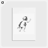 アートポストカード-Cherub from Zes putti tonen een doek met tekst
 - コルネリス プロース ファン アムステル Postcard.