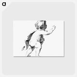 アートポストカード-Cherub from Zes putti tonen een doek met tekst
 - コルネリス プロース ファン アムステル Postcard.