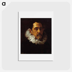 アートポストカード-Portrait of a Man with a Goatee - ディエゴ ベラスケス Postcard.